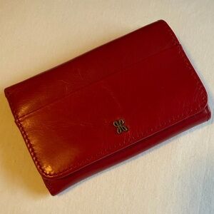 Hobo Red Leather Wallet